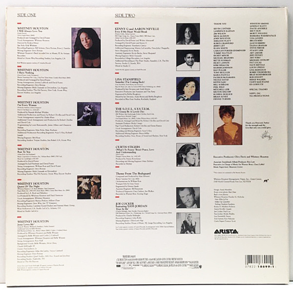 VARIOUS / WHITNEY HOUSTON / AARON NEVILLE / The Bodyguard (O.S.T.