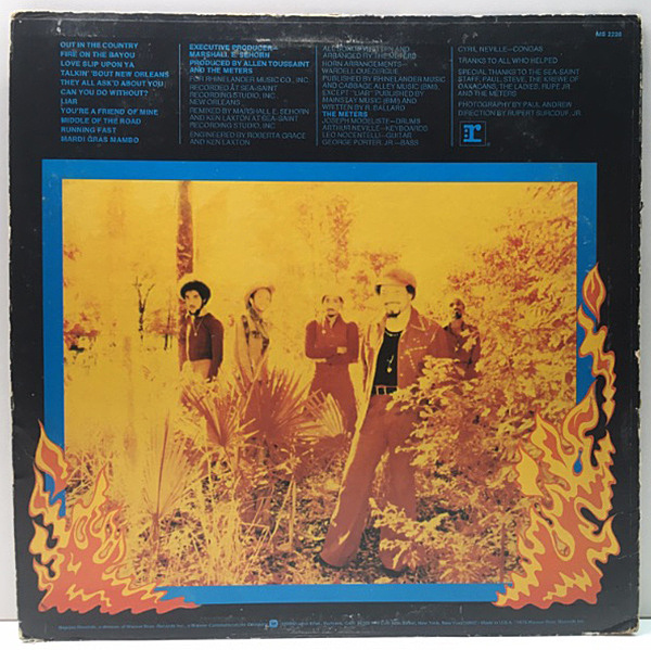 SALE／98%OFF】 The Meters Fire On Bayou レコード ミーターズ