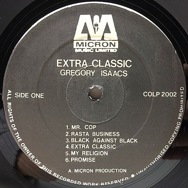 GREGORY ISAACS / Extra Classic (LP) / Micron Music Limited
