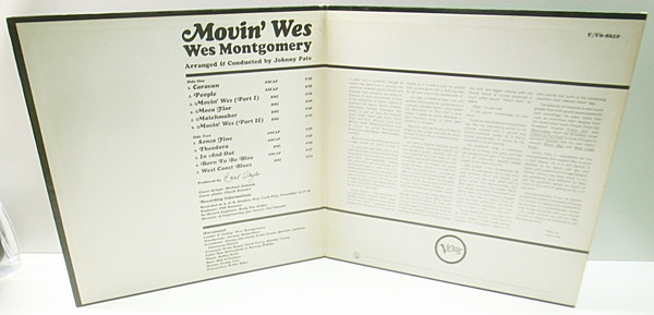 WES MONTGOMERY ⁄ Movin' Wes (LP) ⁄ Verve | WAXPEND RECORDS
