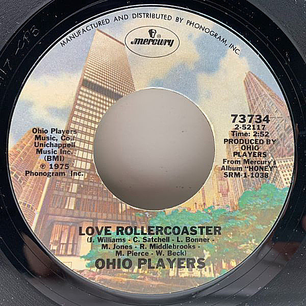 レコードメイン画像：【レッチリ・カヴァー／サンプリング】7'' オリジナル OHIO PLAYERS Love Rollercoaster / It's All Over オハイオ・プレイヤーズ 45's