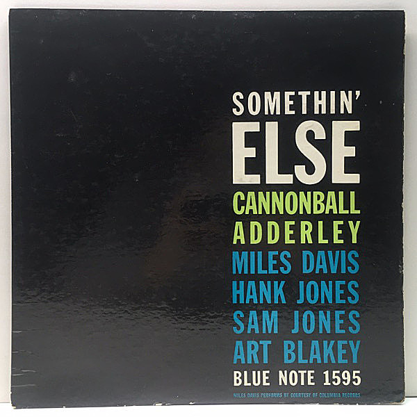 レコードメイン画像：両面 R無し USオリジナル CANNONBALL ADDERLEY Somethin Else (Blue Note 1595) 47WEST63rd. 深溝 MONO RVG刻印 耳[Ear] 手書き9M