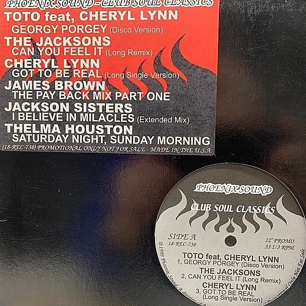 レコードメイン画像：【JACKSON SISTERS I Believe In Miracles、TOTO Feat. CHERYL LYNN Georgy Porgey - Disco Ver.】プロモオンリー Club Soul Classics
