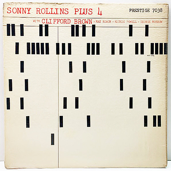 レコードメイン画像：MONO 手書きRVG 深溝 初期プレス SONNY ROLLINS Plus 4 [Four] CLIFFORD BROWN, RICHIE POWELL, GEORGE MORROW, MAX ROACH (Prestige 7038)