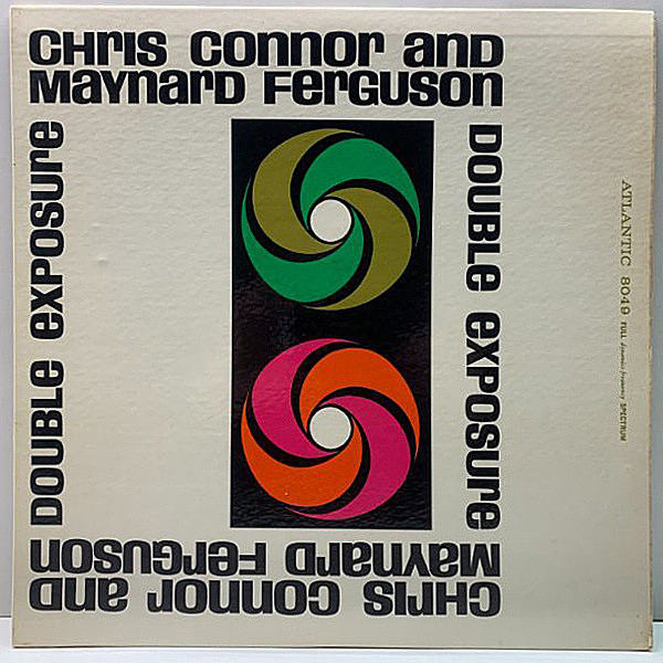レコードメイン画像：USオリジナル MONO 初版 白ファン CHRIS CONNOR & MAYNARD FERGUSON Double Exposure ('61 Atlantic) 赤紫 3色Lbl. 米 モノラル 初回 L