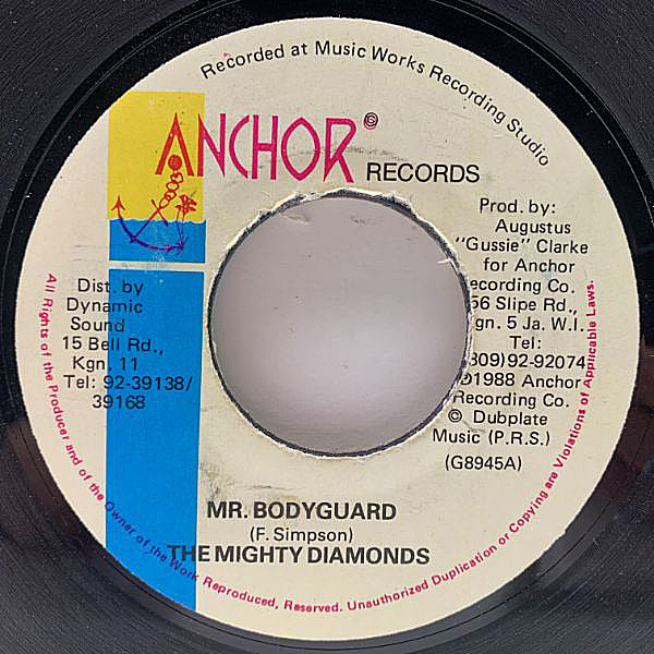 レコードメイン画像：【Fanciness】名曲 JAオリジ THE MIGHTY DIAMONDS Mr. Bodyguard ('88 Anchor) 全盛期に放った重厚でシリアスなナイス・チューン