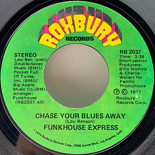 レコードメイン画像：良好!! 7 シングルオンリー USオリジナル FUNKHOUSE EXPRESS Chase Your Blues Away ('77 Roxbury) モダン・ソウル・ファンク 人気盤