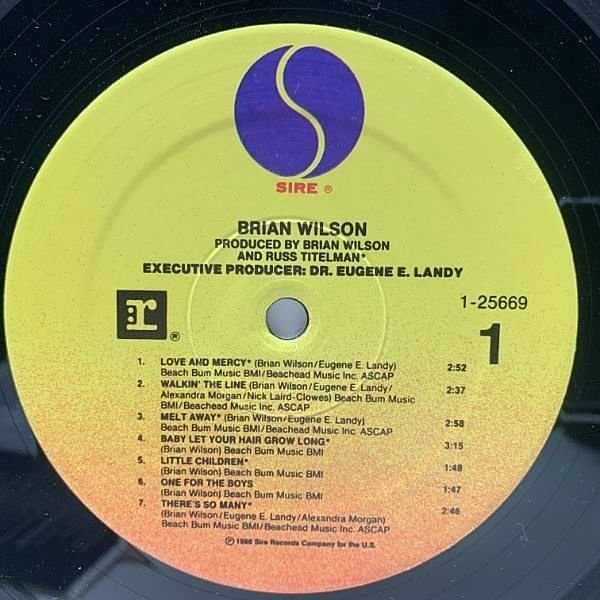 BRIAN WILSON / Same (LP) / Sire | WAXPEND RECORDS