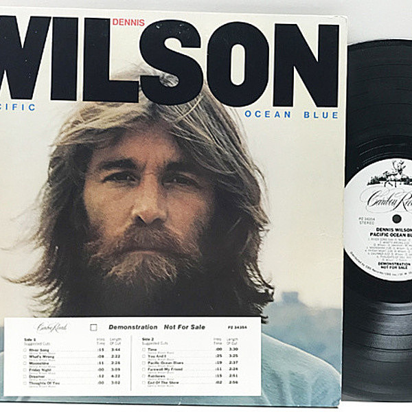 レコードメイン画像：白プロモ USオリジナル DENNIS WILSON Pacific Ocean Blue ('77 Caribou) WHITE PROMO COPY デニス・ウィルソン 渾身のソロ／唯一作品