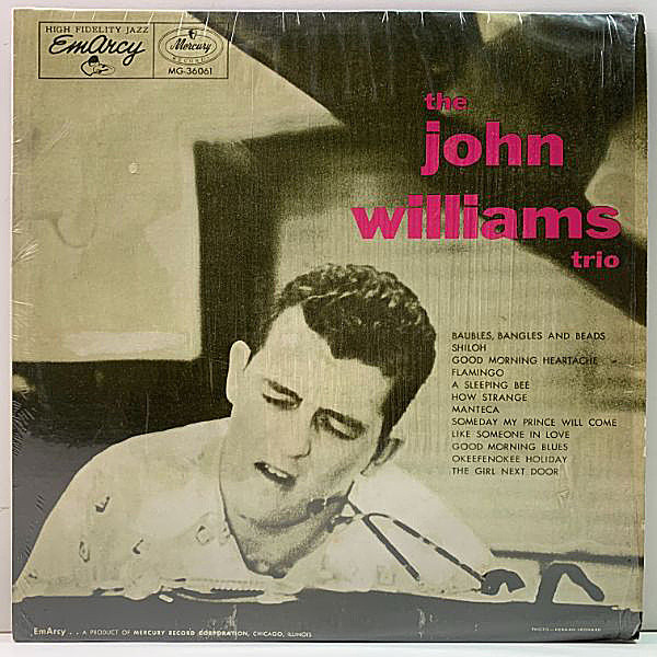 レコードメイン画像：シュリンク良好!! MONO 米 60's 初期プレス JOHN WILLIAMS TRIO ('55 EmArcy MG 36061) ピアノトリオ傑作 US MASTERDISK刻印 LP
