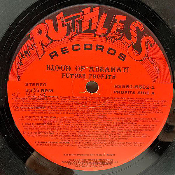 洋楽 Blood of Abraham - Future Profits LP BLOOD OF ABRAHAM / Future Profits (LP) / Ruthless | WAXPEND