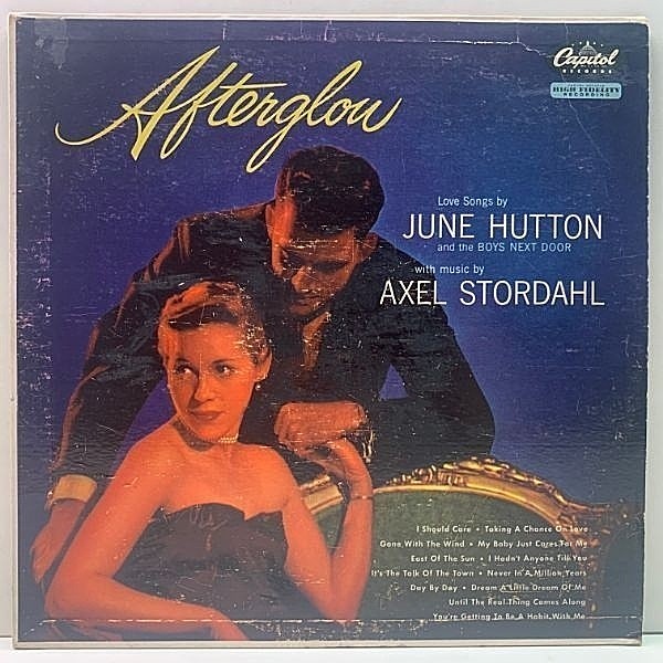 レコードメイン画像：USオリジナル MONO 初版リング・ターコイズ JUNE HUTTON Afterglow (Capitol T 643) PIED PIPERS ジューン・ハットンのレア・アルバム