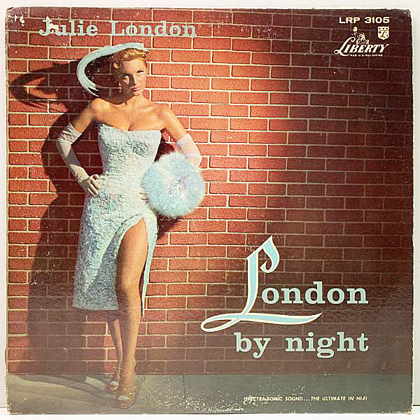 レコードメイン画像：USオリジナル MONO 初版リング・ターコイズ 深溝 JULIE LONDON By Night ('58 Liberty) インティメイトでジャジーなバラード集！米モノラル