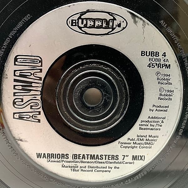 ASWAD / Warriors (7) / Bubblin' | WAXPEND RECORDS