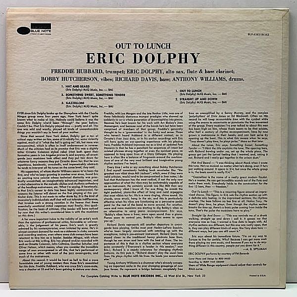 ERIC DOLPHY / Out To Lunch! (LP) / Blue Note | WAXPEND RECORDS