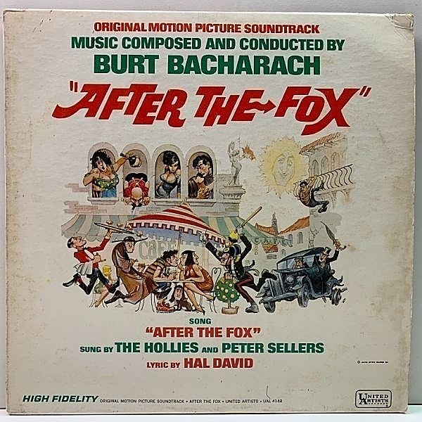 レコードメイン画像：レアな'66年オリジナル!! 米 MONO『紳士泥棒／大ゴールデン作戦』BURT BACHARACH After The Fox (United) w./Peter Sellers, The Hollies