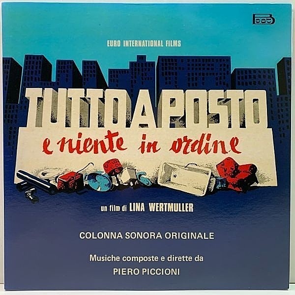 レコードメイン画像：極美品!! イタリア OST『Tutto A Posto E Niente In Ordine』PIERO PICCIONI ピエロ・ピッチオーニ／すべて台なしに LP サントラ