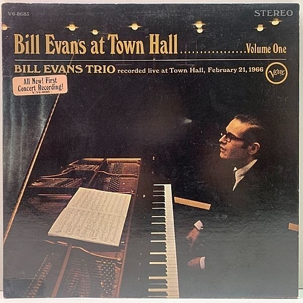 レコードメイン画像：溝あり VANGELDER刻印 USオリジナル BILL EVANS At Town Hall, Volume One ('66 Verve V6-8683) Chuck Israels, Arnold Wise ピアノトリオ