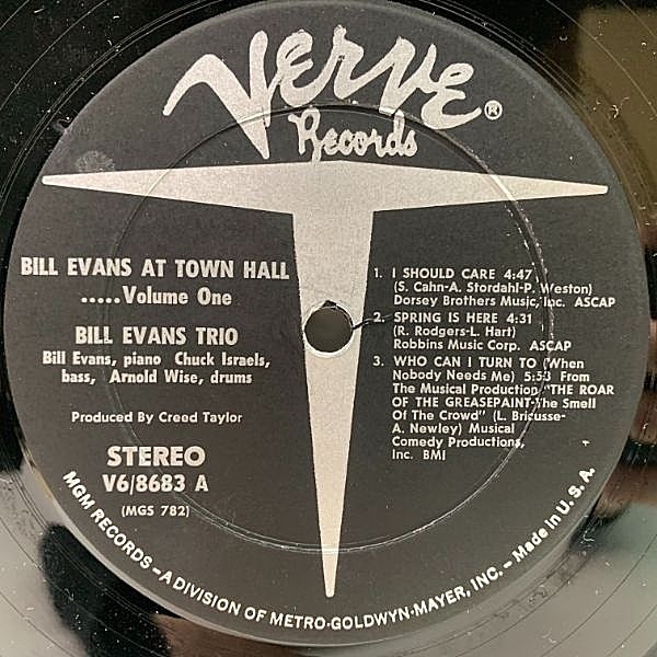 BILL EVANS / At Town Hall, Volume One (LP) / Verve | WAXPEND