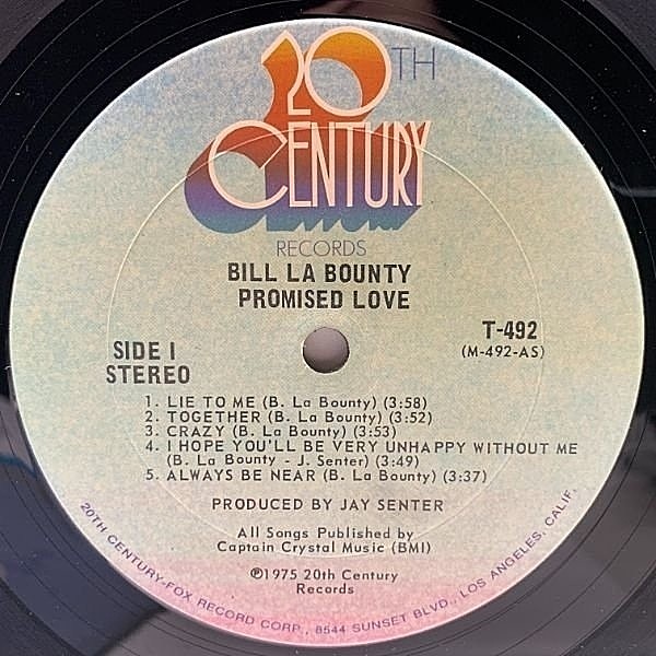 洋楽 bill labounty promised love ROCK/POP]~EXC LP~BILL LABOUNTY~Promised Love~[1975~20TH