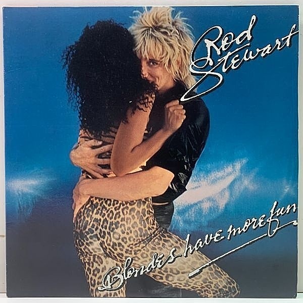 レコードメイン画像：美品 初版 横縞ボーダー BC無し GF仕様 USオリジナル ROD STEWART Blondes Have More Fun ('78 Warner) スーパースターはブロンドがお好き