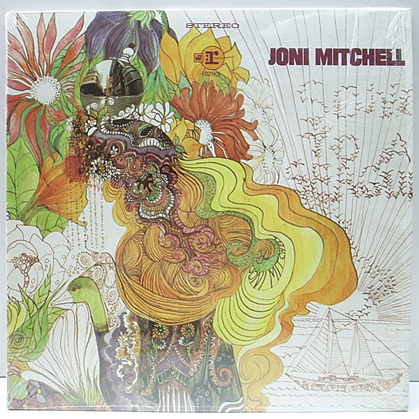 レコードメイン画像：貴重・シュリンク付き 美品!! 初回 2色ラベ USオリジナル JONI MITCHELL Song To A Seagull ('68 Reprise) Self Titled／1st デビュー作