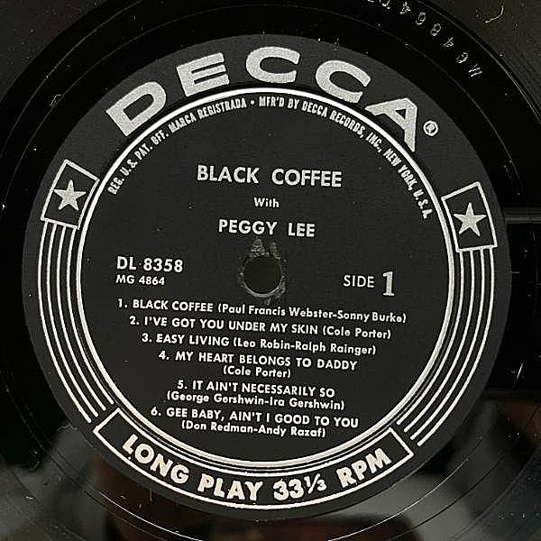 PEGGY LEE / Black Coffee (LP) / Decca | WAXPEND RECORDS