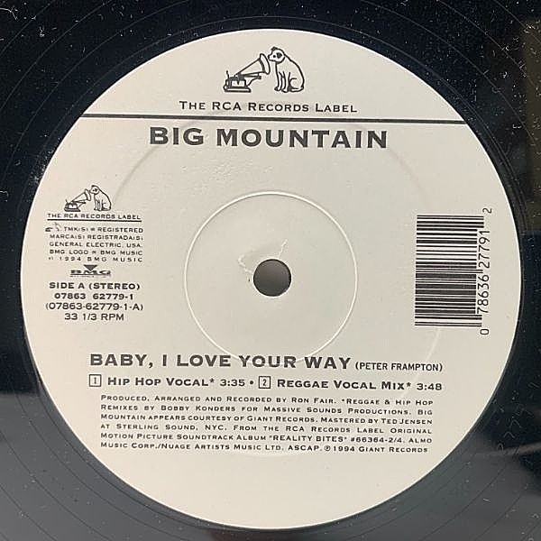 BIG MOUNTAIN / Baby, I Love Your Way (12) / RCA | WAXPEND