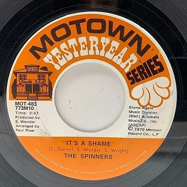 レコードメイン画像：美盤!! Vinylプレス SPINNERS It's A Shame (US Later 70s?) スピナーズ STEVIE WONDERプロデュース 45 フリーソウル特大クラシック