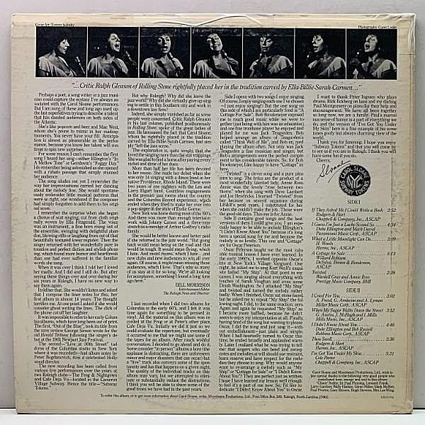 美品❣️USオリジナルLP『CAROL SLOANE　SUBWAY TOKENS』 Carol Sloane – Subway Tokens – Vinyl (LP, Album + 2 more