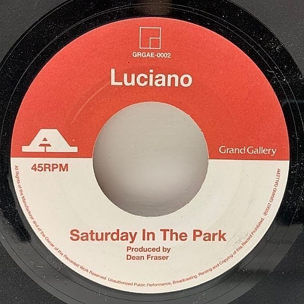 レコードメイン画像：フリーソウル名曲のラヴァーズ・カヴァー！LUCIANO Saturday In The Park / M'LONIE Sunshower (Grand Gallery) Lovers Cover 本場JA録音