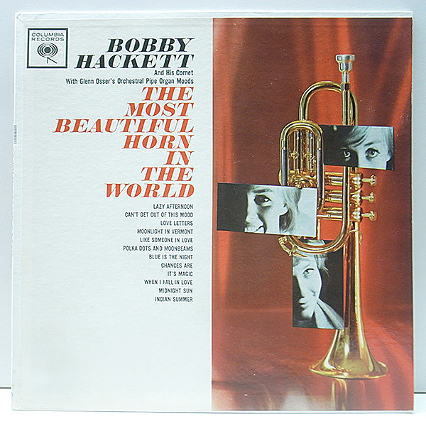 レコードメイン画像：【寛ぎのメロウホーン／どこまでも優美なバラード集】美品 MONO 6eye オリジナル BOBBY HACKETT The Most Beautiful Horn In The World