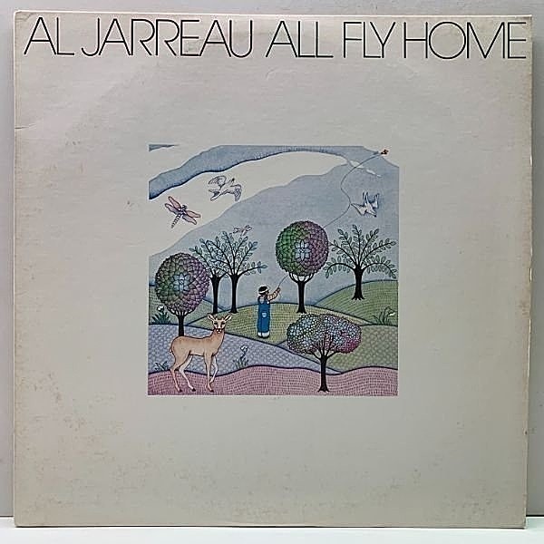 レコードメイン画像：美再生!! 初版 横縞ボーダー USオリジナル AL JARREAU All Fly Home ('78 Warner) アル・ジャロウ SOUL JAZZ傑作 Wait A Little While ほか