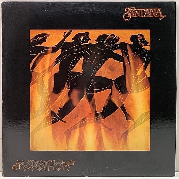 レコードメイン画像：美盤!! USオリジナル 初版 FC規格 カスタムLbl. SANTANA Marathon ('79 Columbia) サンタナ／マラソン LP バレアリック古典 Aqua Marine