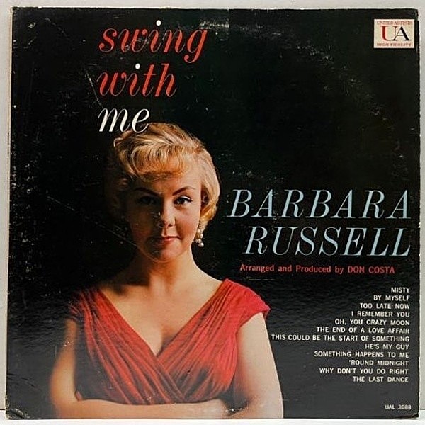 レコードメイン画像：レアな美盤!! MONO 米オリジナル BARBARA RUSSELL Swing With Me ('60 United) 宝石のような声と形容されたバーバラ・ラッセル
