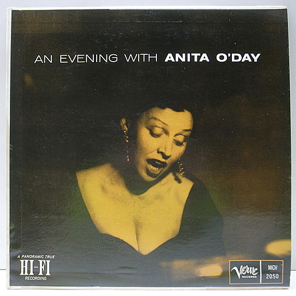 レコードメイン画像：美盤!! MONO 深溝 ANITA O'DAY An Evening With (Verve MG V-2050) Arnold Ross, Jimmy Rowles, Barney Kessel, Tal Farlow ほか