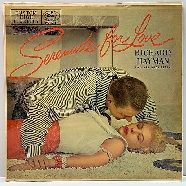 レコードメイン画像：FLAT, MONO 初版 黒銀ラベ 深溝 USオリジナル RICHARD HAYMAN Serenade For Love (Mercury MG 20115) 古き良きムード集！美女 Kiss ジャケ