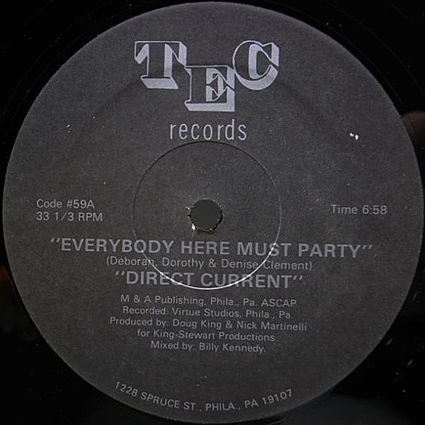 レコードメイン画像：MURO & DIMITRI ネタ 美品 12” DIRECT CURRENT Everybody Here