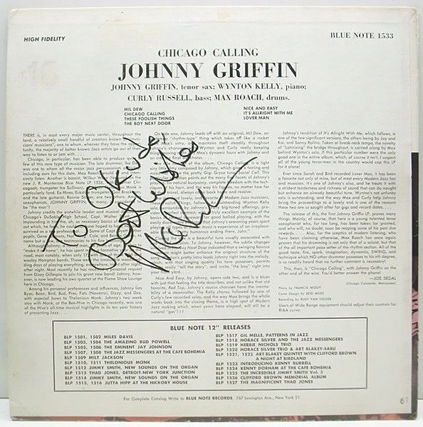 JOHNNY GRIFFIN / Introducing (LP) / Blue Note | WAXPEND RECORDS