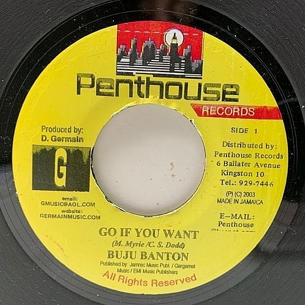 BUJU BANTON / Go If You Want (7) / Penthouse | WAXPEND RECORDS