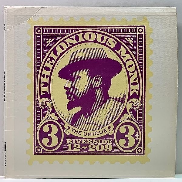 レコードメイン画像：良好!! MONO 初期 Orpheumプレス THELONIOUS MONK The Unique (Riverside RLP 12-209) w./Oscar Pettiford, Art Blakey 米モノラル Lp