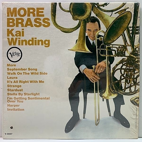 レコードメイン画像：シュリンク良好!! VANGELDER刻印 MONO 深溝 USオリジナル KAI WINDING More Brass ('66 Verve) w./KENNY BURRELLとの再共演