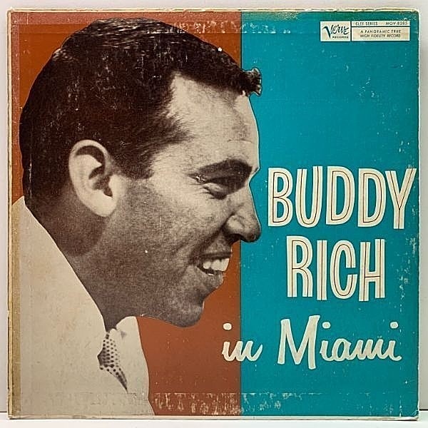 レコードメイン画像：プレイ良好!! MONO 初版トランペッター 深溝 USオリジナル BUDDY RICH In Miami ('58 Verve) 米 初回モノラル Flip Phillips, Ronnie Ball