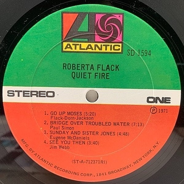 ROBERTA FLACK QUIET FIRE 71年USオリジナル盤レコード ROBERTA FLACK / Quiet Fire (LP) / Atlantic | WAXPEND RECORDS