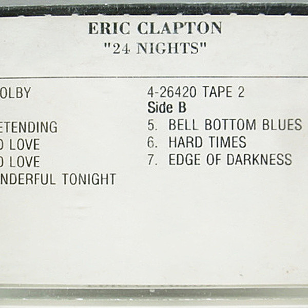 レコードメイン画像：TAPE/テープ ERIC CLAPTON 24 Nights クラプトン '91年 9月18日