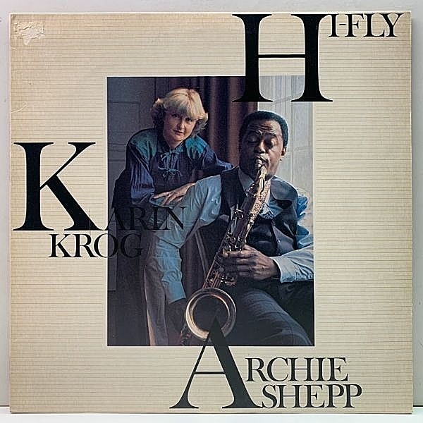 レコードメイン画像：美盤!! KARIN KROG, ARCHIE SHEPP Hi-Fly ('77 Overseas KUX-37-V) カーリン・クローグ & アーチー・シェップ／ハイ・フライ JPNプレス LP