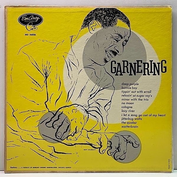 レコードメイン画像：USオリジナル [銀縁, ドラマー, 裏青刷] MONO 深溝 ERROLL GARNER Garnering (EmArcy MG 36026) 初回BURT GOLDBLATT ピアノトリオ 珍盤