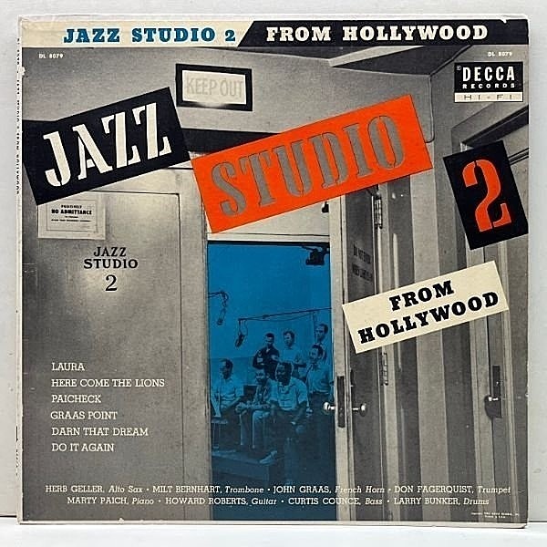 レコードメイン画像：224g 重量 FLAT 美盤!! 完全オリジナル『Jazz Studio 2』MARTY PAICH, CURTIS COUNCE ('54 Decca) 豪華メンバーによる好セッション