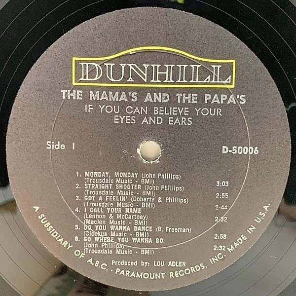 MAMA'S AND THE PAPA'S / If You Can Believe Your Eyes And