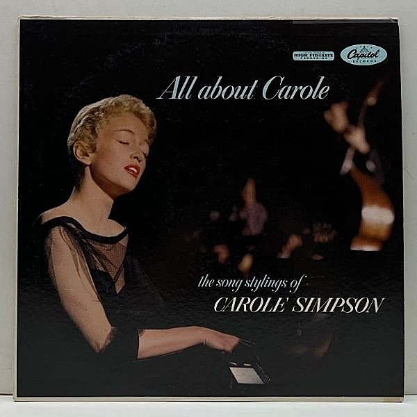レコードメイン画像：レアな美盤!! MONO 初版ターコイズ USオリジナル CAROLE SIMPSON All About Carole ('57 Capitol) キャロル・シンプソンのデビューアルバム